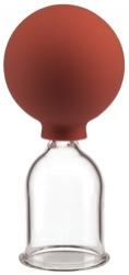 Schröpfglas / Saugglocke aus Glas mit Ball 20 mm